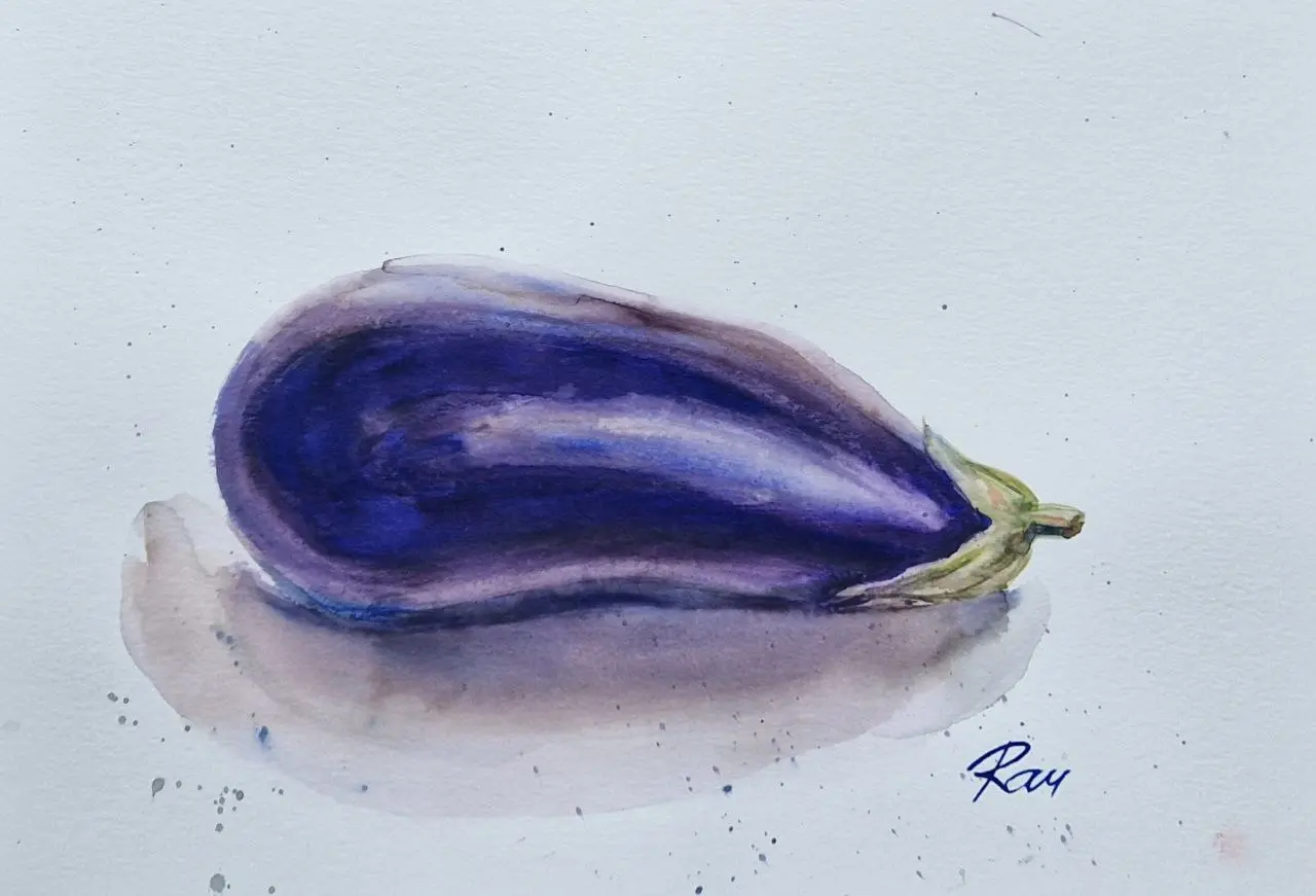Lilek. akvarel. 20x30